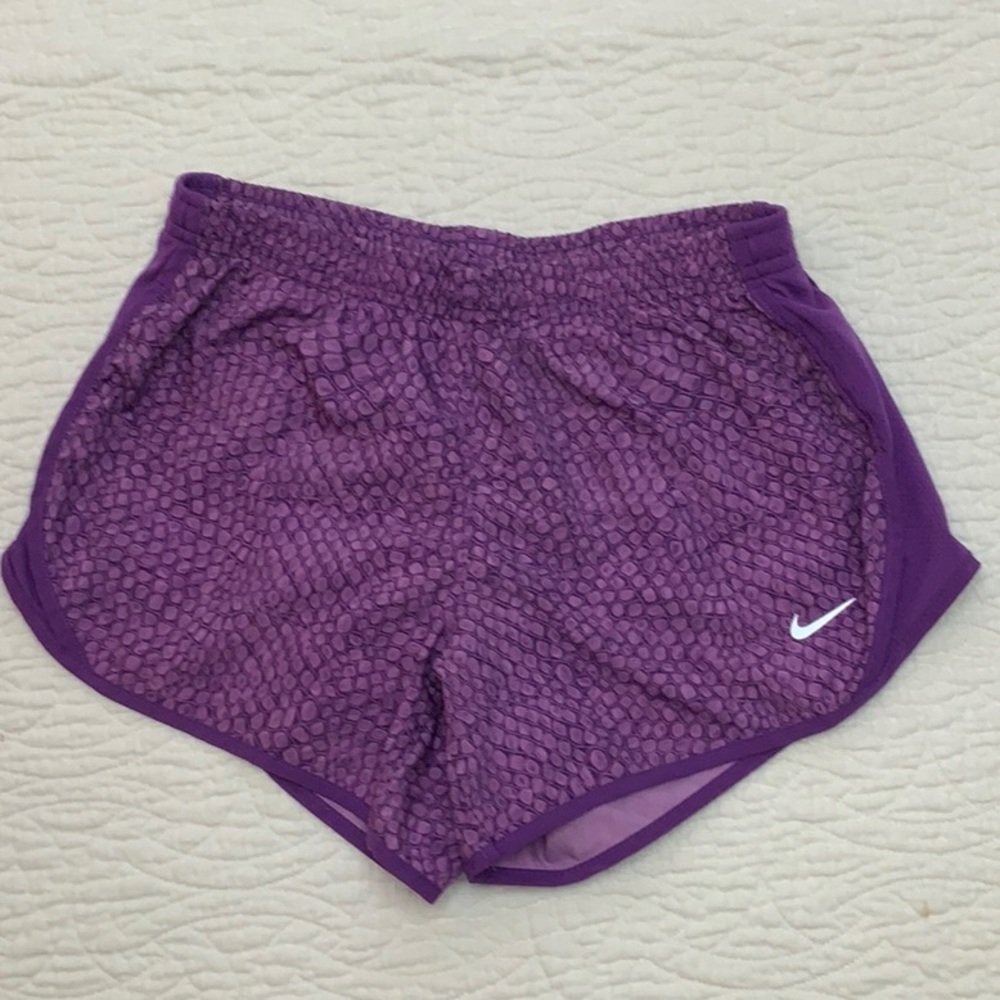 Nike Purple Athletic Shorts with Side Mesh Design